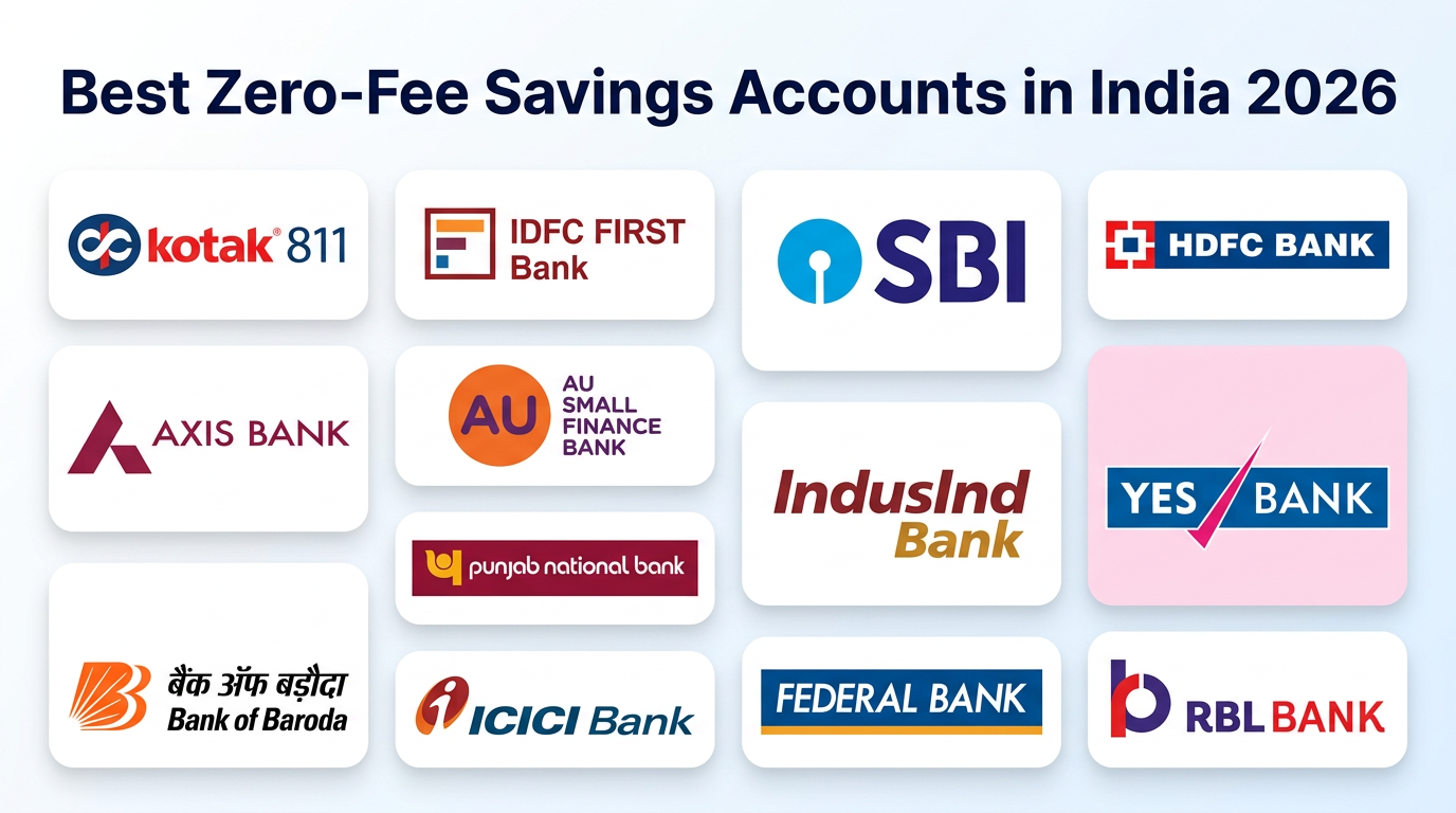 Best Zero-Fee Savings Accounts in India 2026